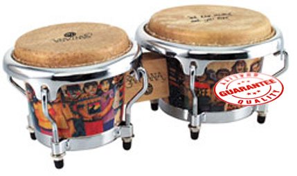 Latin Percussion Santana Mini Tunable Wood Bongos LPM200-AW - Image 2