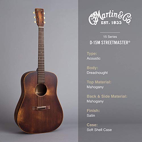 MARTIN D-15M StreetMaster Acoustic Guitar with Gig Bag - Image 5