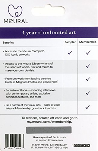 Meural Canvas Annual Membership Card for Digital Picture Frame Art - Image 2