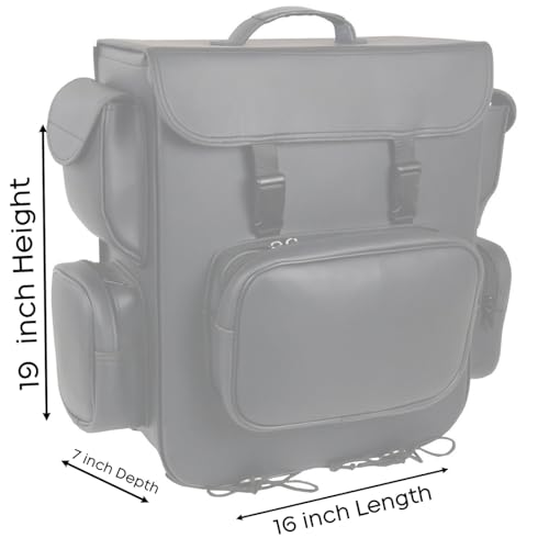 Milwaukee Leather Large Black PVC Motorcycle Sissy Bar Bag - Image 3