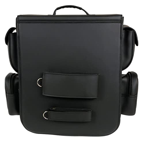 Milwaukee Leather Large Black PVC Motorcycle Sissy Bar Bag - Image 4