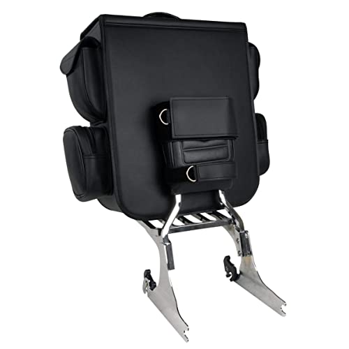 Milwaukee Leather Large Black PVC Motorcycle Sissy Bar Bag - Image 2