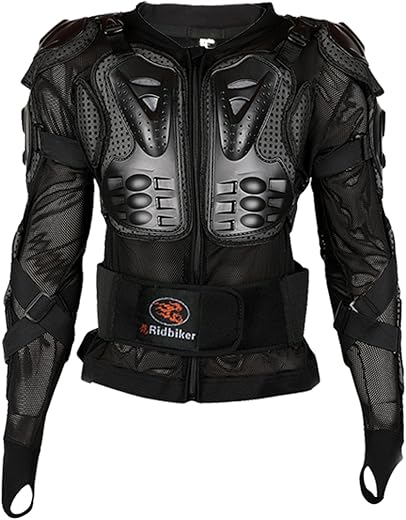 RIDBIKER Motorcycle Armor Protector Racing Jacket (Black, XL)