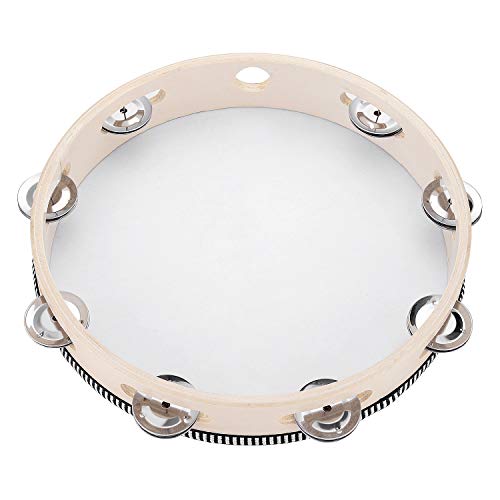 Musfunny 10 Inch Hand Held Tambourine Instrument - Image 3