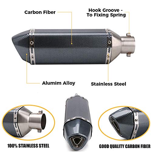 PACEWALKER Exhaust Muffler Carbon Fiber With DB Killer - Image 2