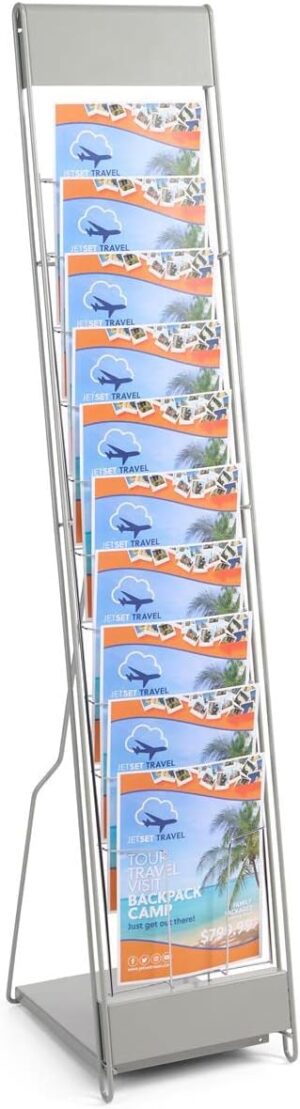 Displays2go Portable Literature Stand By Author’s Name
