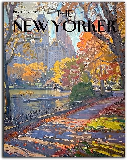 K&L DESIGN CO. Retro Vintage New Yorker Magazine Cover Wall Art Print By Unknown Author