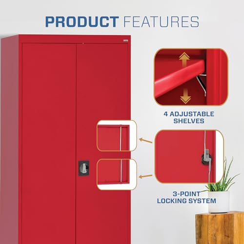 Sandusky Elite Garage Storage Cabinet, Steel, EA4R361872-01 - Image 3