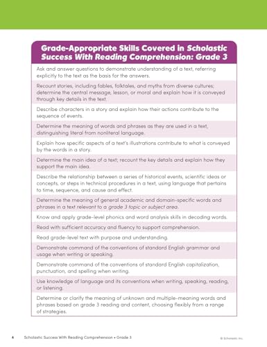 Scholastic Success With Reading Comprehension Grade 3 Workbook - Image 3