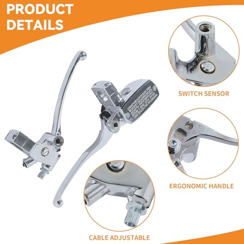 Stylemafia Universal Motorcycle Brake Clutch Lever (Silver) - Image 4