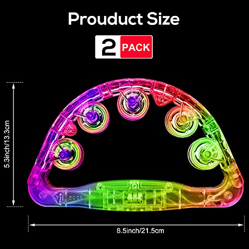 Telihao Light Up Musical Flashing Tambourine - Image 3