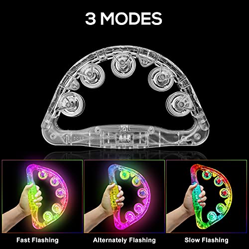 Telihao Light Up Musical Flashing Tambourine - Image 2
