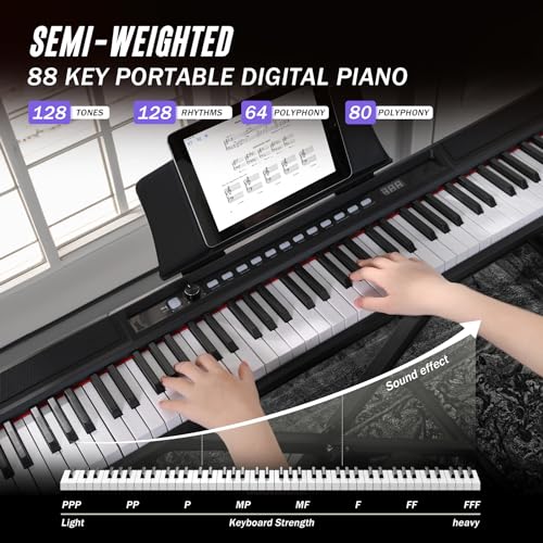 UISCOM Compact 88-Key Digital Piano Set - Image 2