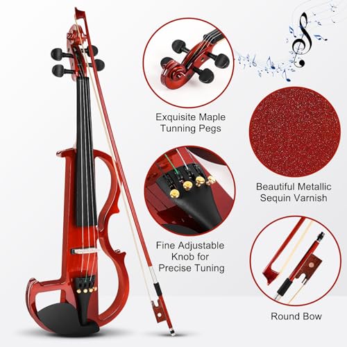Vangoa Electric Violin 4/4 Full Size Silent - Image 4