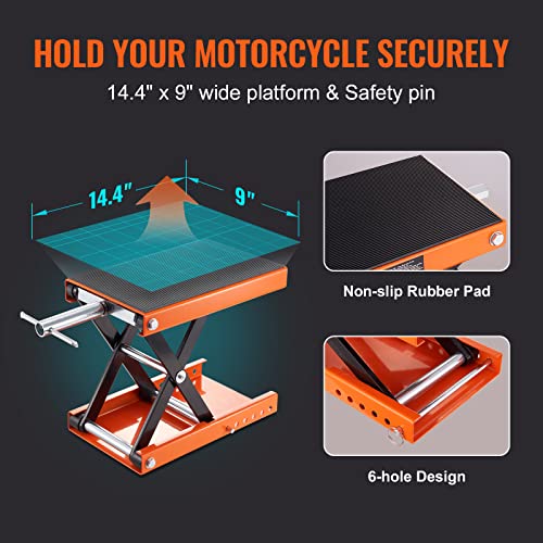 VEVOR Motorcycle Lift, 1100 LBS Scissor Jack - Image 3