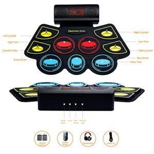 Vhffoso Electronic Drum Set With Light-Up Drumsticks