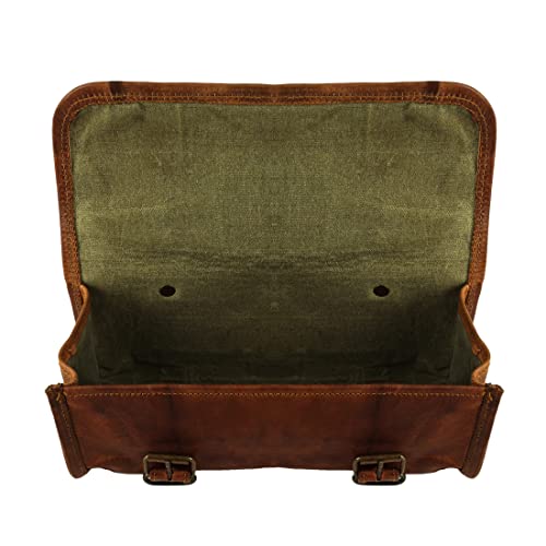vintage crafts Vintage Goat Leather Motorcycle Tool Bag - Image 3