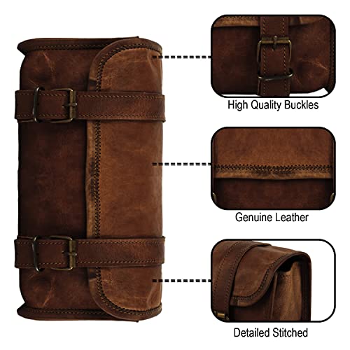 vintage crafts Vintage Goat Leather Motorcycle Tool Bag - Image 4