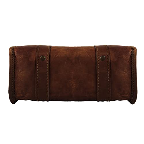 vintage crafts Vintage Goat Leather Motorcycle Tool Bag - Image 5