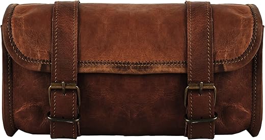 vintage crafts Vintage Goat Leather Motorcycle Tool Bag