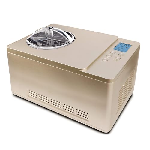 Whynter Whynter Ice Cream Maker Machine & Yogurt Automatic 2 Qt. With Built-in Compressor, LCD Digital Display & Timer, No Pre-Freezing, ICM-220CGY, Champagne Gold - Image 2