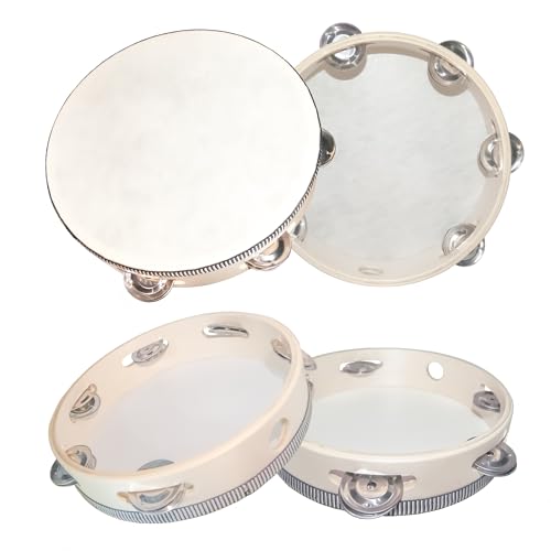 YAYUZEST Tambourine With Wooden Frame, 4 Inch - Image 5