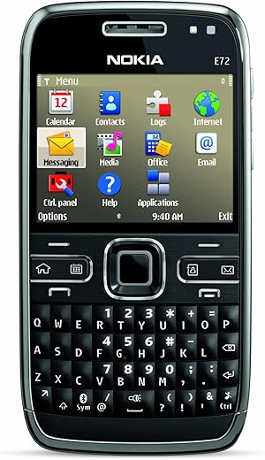 Nokia E72 Phone With GPS Voice Navigation (Zodium Black)