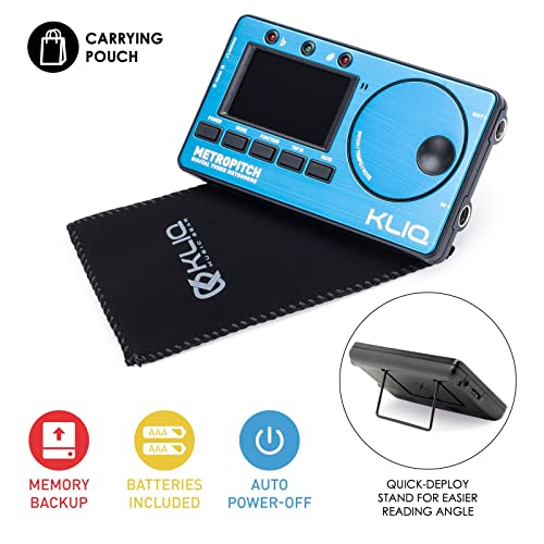KLIQ Music Gear Metronome Tuner For All Instruments (Blue) - Image 4