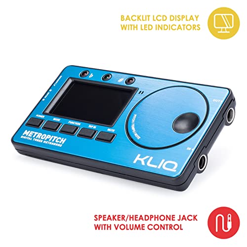 KLIQ Music Gear Metronome Tuner For All Instruments (Blue) - Image 2