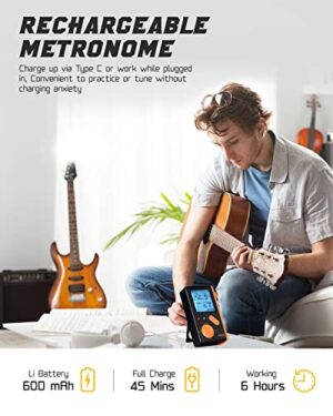 LEKATO Digital Metronome With Timer & Tones
