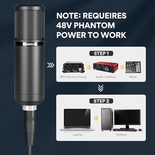 MAONO XLR Condenser Microphone, Professional Cardioid Mic (PM320S) - Image 2