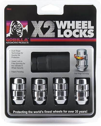 GORILLA 12mm x 1.50 Acorn Chrome Wheel Lock