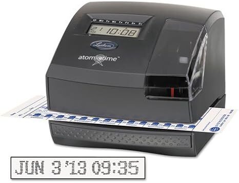 Lathem 1500E Atomic Time Recorder, Charcoal