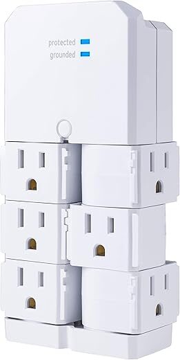 GE 6-Outlet Extender Surge Protector, 37063