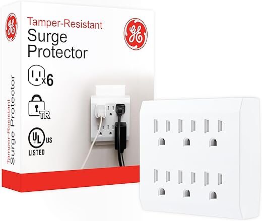 GE 6-Outlet Surge Protector, 37155