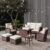 LayinSun 7-Piece Outdoor Furniture Set With Fire Pit