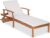 Best Choice Products Acacia Wood Chaise Lounge Chair Recliner