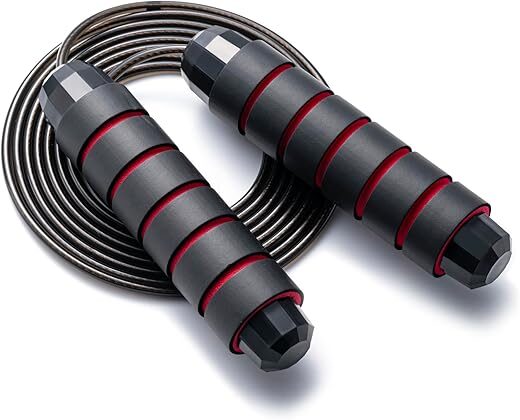BOOMIBOO Adjustable Tangle-Free Jump Rope with Ball Bearings