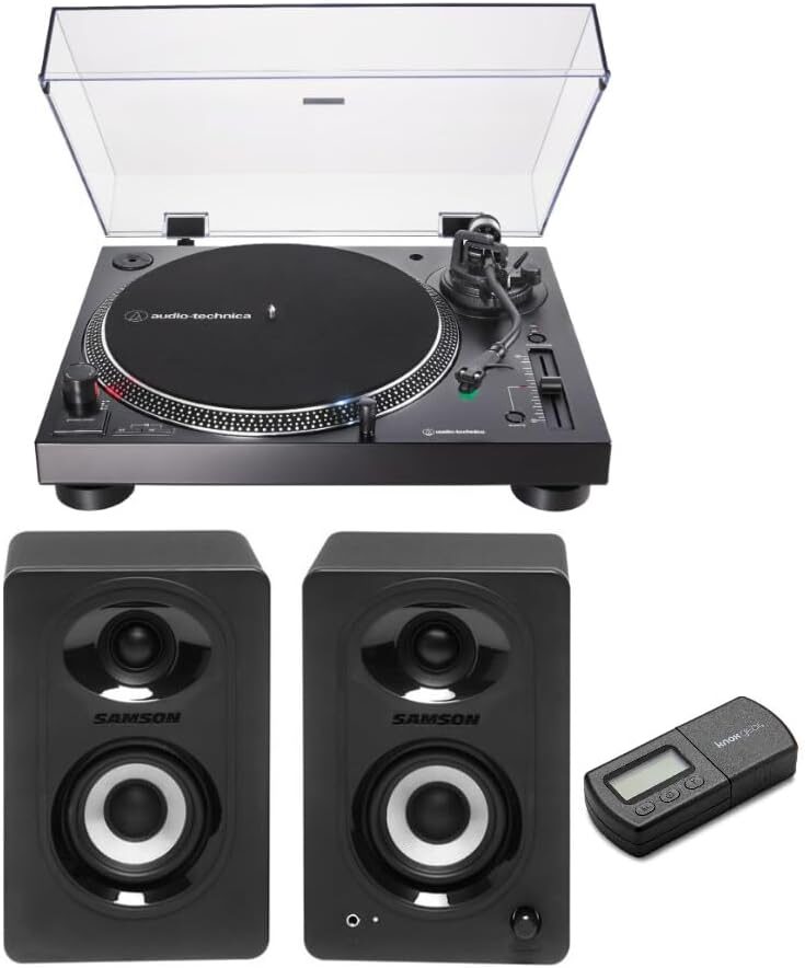 Audio-Technica AT-LP120XUSB Turntable Bundle With Monitors