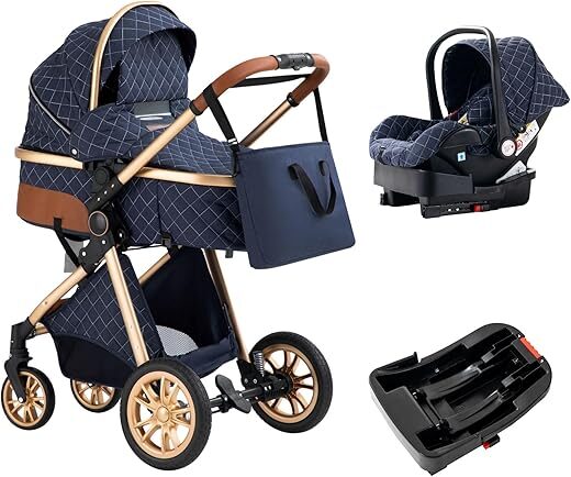 Hustlepapa Baby Stroller 3 In 1 Travel System