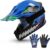 TCMT Blue Kids Full Face Youth Helmet Set