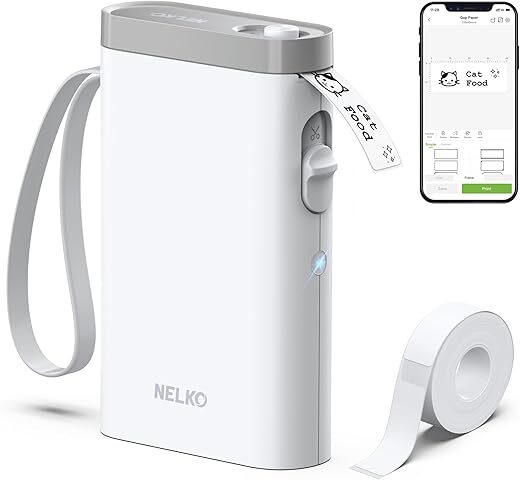 Nelko Bluetooth Mini Label Maker with Tape