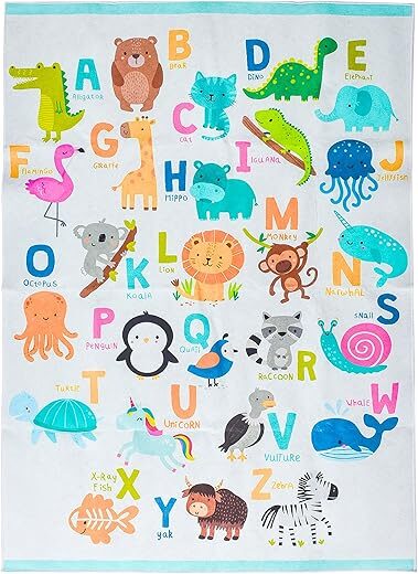 Prosumer’s Choice Children’s Multicolor ABC Rug, 62.9”x47.2”