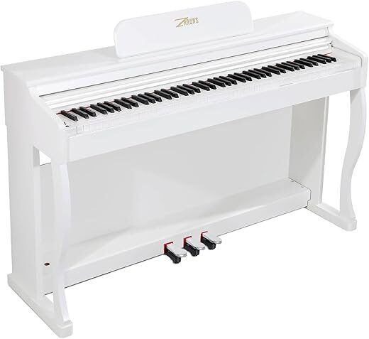 ZHRUNS Digital Piano, 88 Heavy Hammer Keys, Electric Keyboard, Music Stand