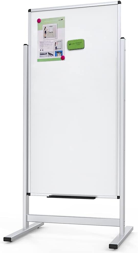 VIZ-PRO Double-Sided Magnetic Stand Whiteboard, 48×24