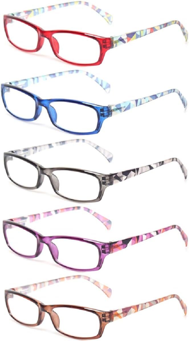 Kerecsen Fashion Ladies Reading Glasses, 5 Pack