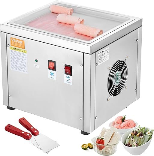 VEVOR Fried Ice Cream Roll Machine, 11″ x 9.5