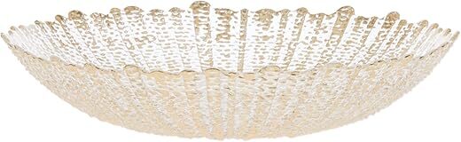 Vietri Gold Glass Large Serving Bowl
