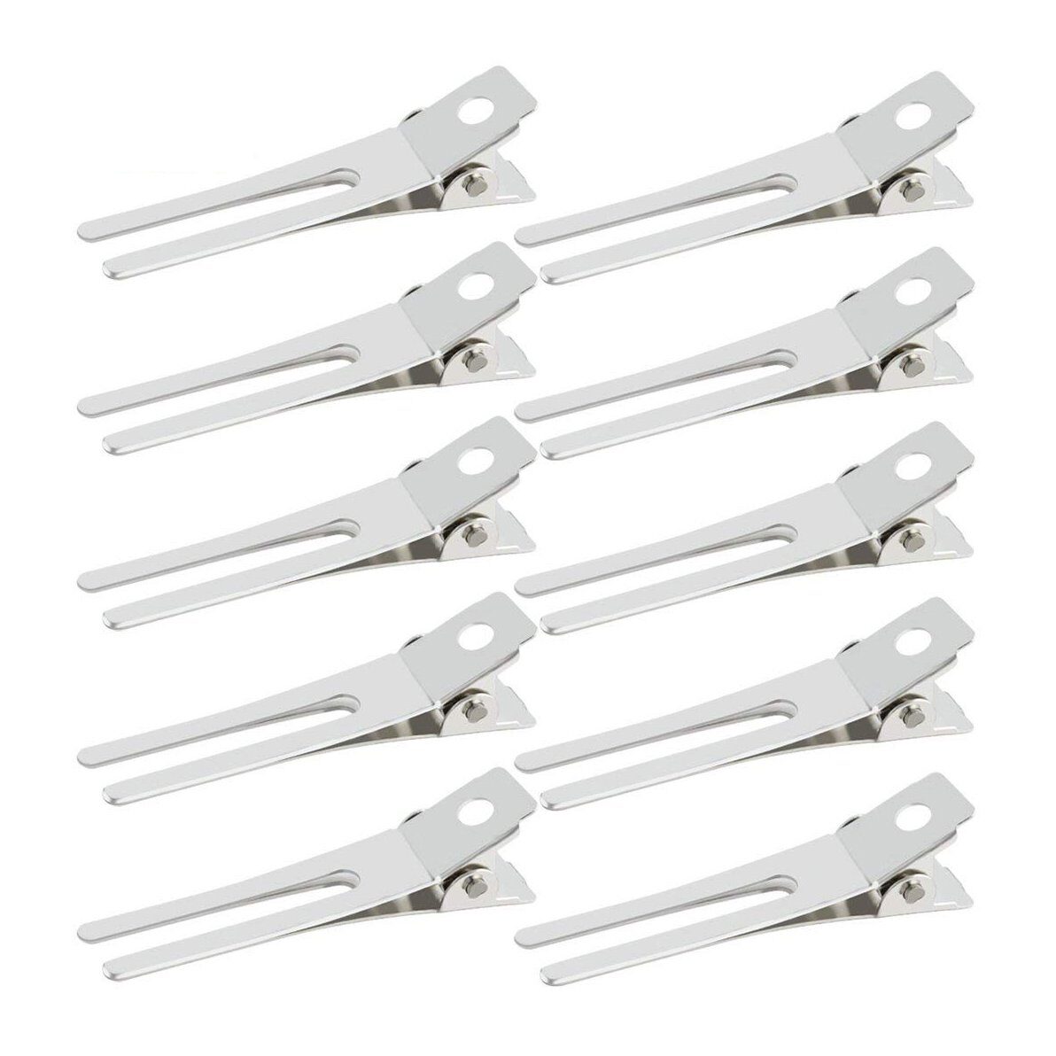 Wobe Hairdressing Double Prong Curl Clips Set