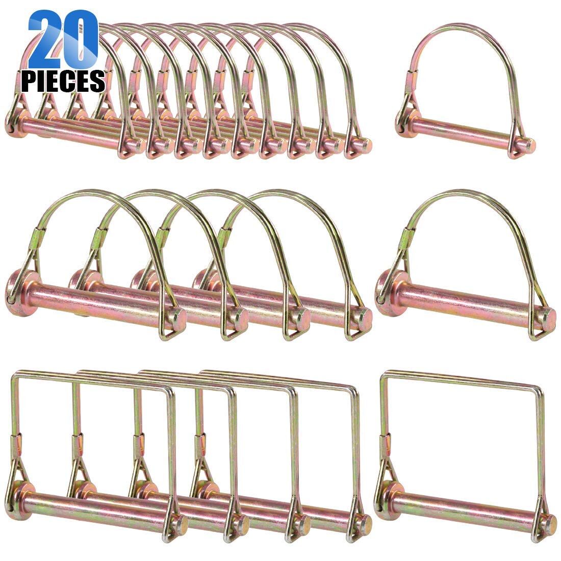 Glarks Heavy Duty PTO Pin Assortment Kit